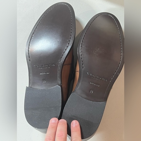 brand New To Boot New York Size 11 Adam Derrick Antique Brown Slip On Loafer - Picture 10 of 13